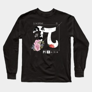 Einstein and flower Pi day symbols Long Sleeve T-Shirt